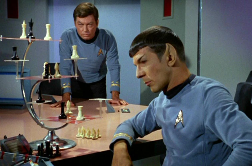 This is an image of a 3D chess game from Star Trek TOS.