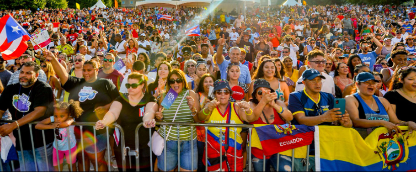 This is an image from a Hispanic/Latino festival in the U.S.