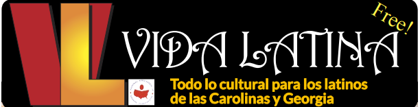 This is an image of the Vida Latina masthead. The slogan written below the title of the publication says--in Spanish--"everything culture-oriented for Latinos of the Carolinas and Georgia".